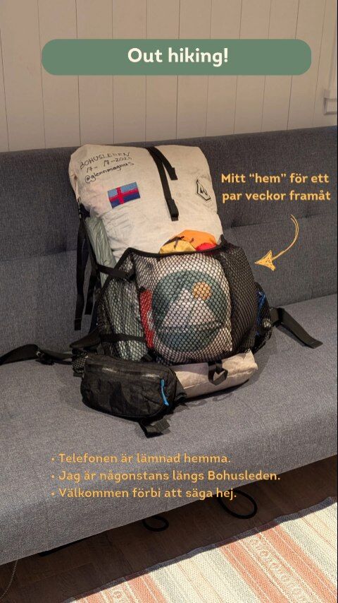 Äntligen dags. Nu börjar min thru-hike av Bohusleden. Från Älvsåker i söder till Strömstad i norr. 

Du följer mig enklast genom att leta upp mig på leden. Telefonen är lämnad hemma. 

Karta, kompass och en påse glatt humör har jag dock med. Och GoPron såklart. Annars blir det svårt att ha världspremiär för min mini-dokumentär "Våga" den 7 september. 

Ses vi på leden? Glad sommar. 

#outnorth #urberg #hydroflask #scarpa #victorinox #darntough #optimusstove #balticlifejackets #kajaksidan #petzl #blizzwool #klätterverketgasverket #scandicdowntowncamper #granitbiten #roswisportsoutdoor #bohusleden #nedkopplad #vandraiuddevalla #vandraibohuslän #thruhike #livet #hajka #vandra #bohuslänimitthjärta #bohusleden